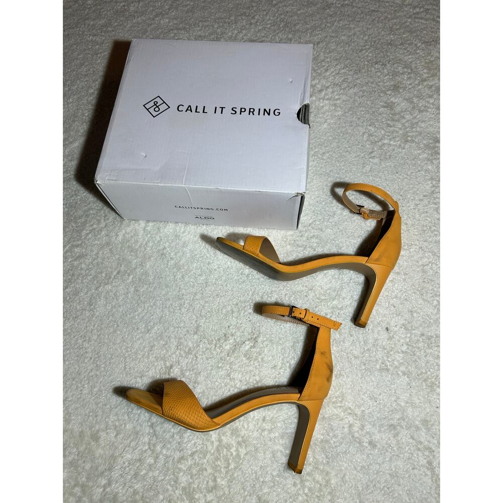 Call‎ It Spring Burnt Orange Ankle Strap Heels Size 7